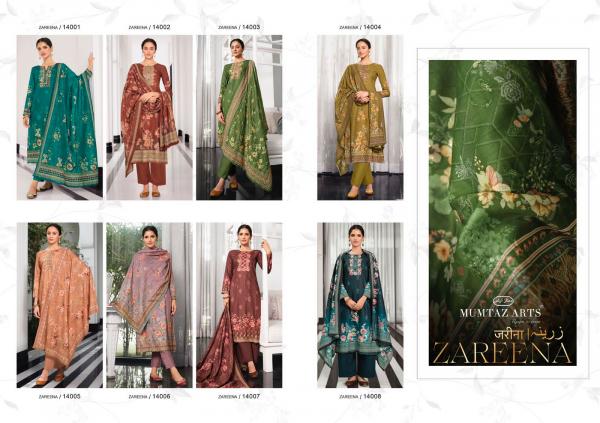Mumtaz Zareena jam sattin Embroidered Designer Salwar Suit Collection